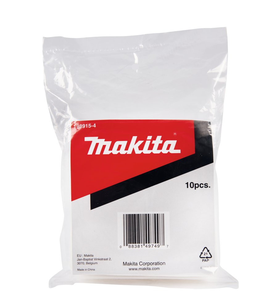 Set de Filtros de Lana, 10 Unidades Makita 198915-4 aspirador extractor - Imagen 2