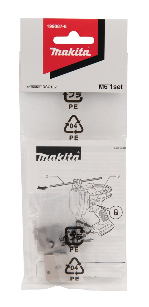 Set de Cuchillas de Corte M6 Makita 199087-8 trabajo metal - Imagen 5
