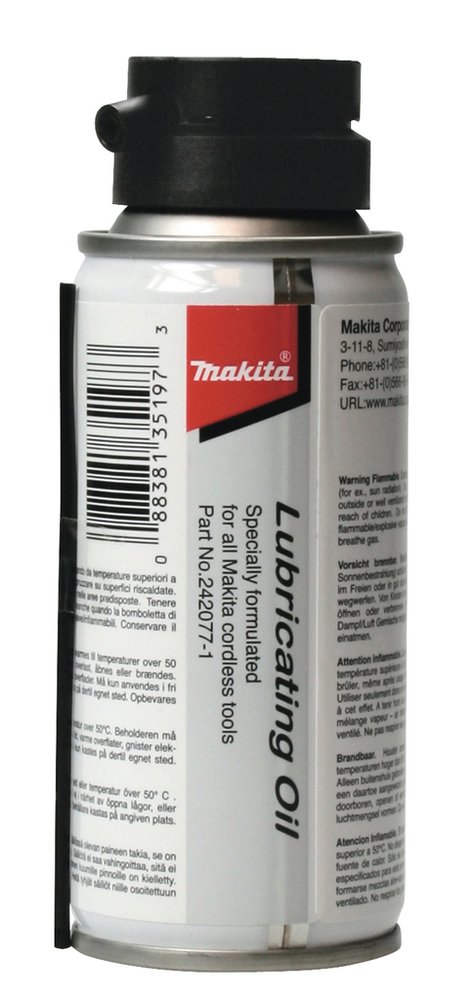 Aceite para Clavadora de Gas 100 Ml Makita 242077-1 perforación fijación
