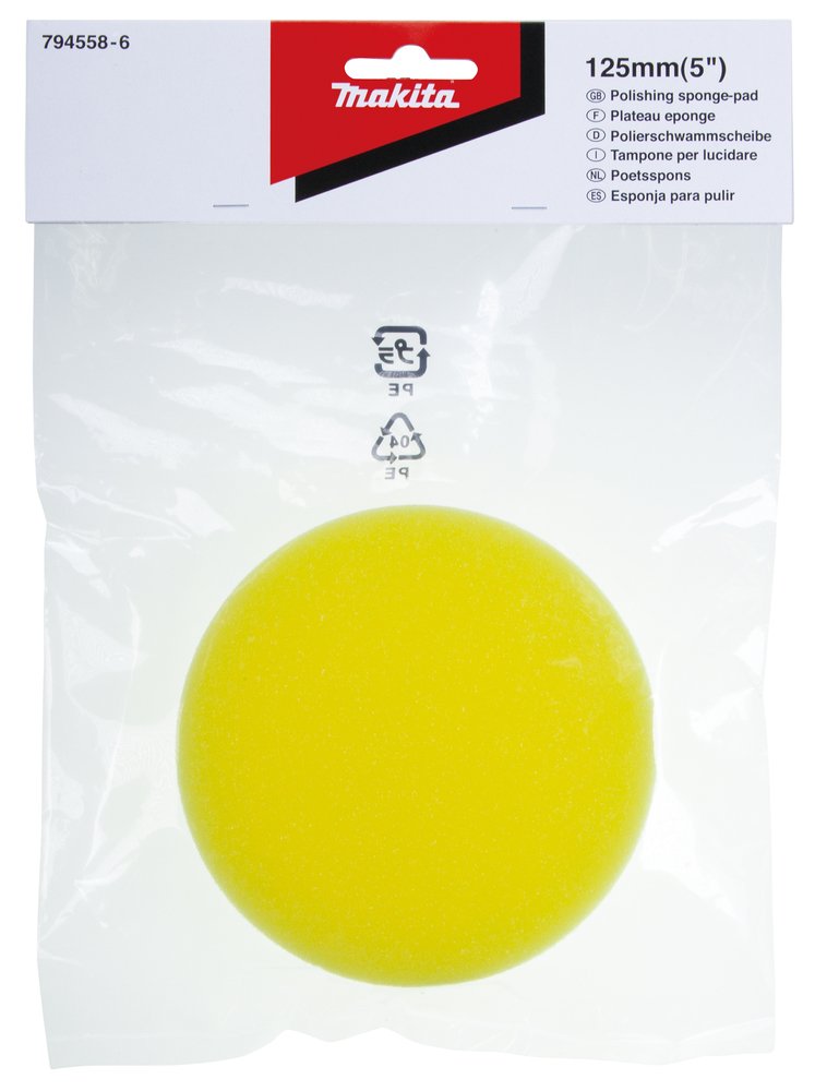 Plato de Esponja de 125 Mm Makita 794558-6 abrasivo pulido - Imagen 3