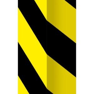 Esquinera de espuma autoadhesiva negra y amarilla