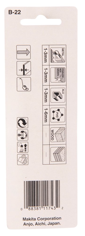 Sierra de Calar 75 X 0,9 Mm Makita B-01323 75X0 Latón corte acero inoxidable · aluminio - Imagen 3