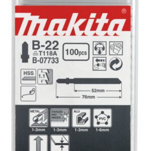 Sierra de Calar 75 X 0,9 Mm Makita B-07733 75X0 Latón corte acero inoxidable · aluminio