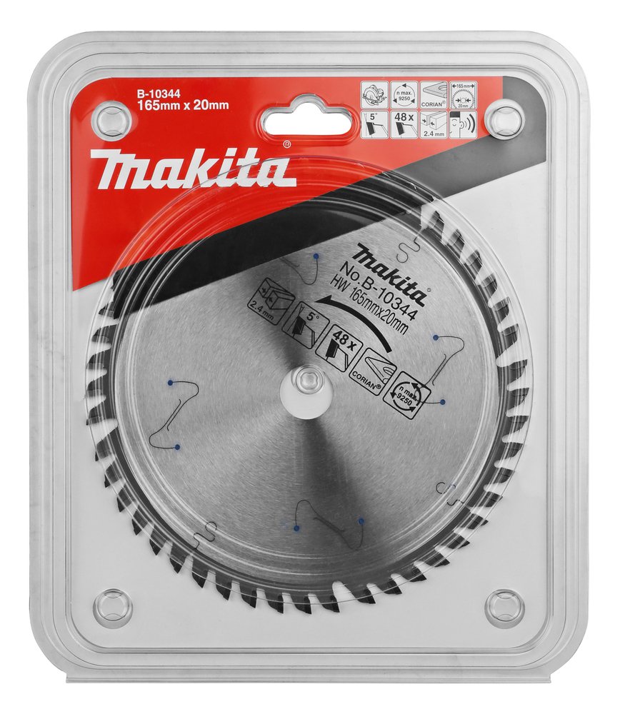 Disco Sierra Circular , Specialized T C T, 165 X 20 Mm, 48 D Makita B-10344 165X20 Mm corte - Imagen 2