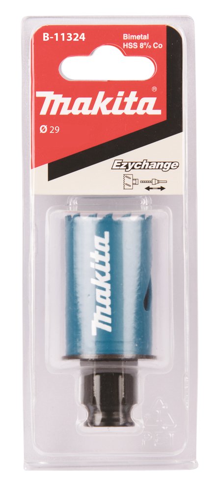 Broca de Corona Bim 29 Mm, Ezychange Makita B-11324 Inox perforación fijación acero inoxidable · aluminio - Imagen 2
