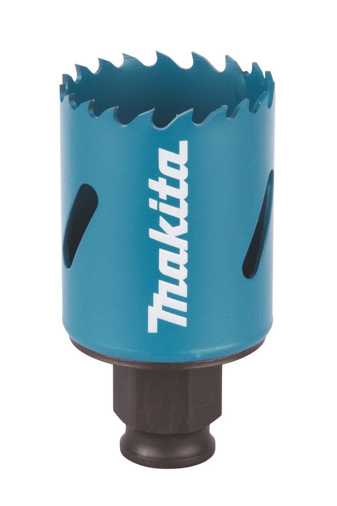 Broca de Corona Bim 38 Mm, Ezychange Makita B-11368 Inox perforación fijación acero inoxidable · aluminio