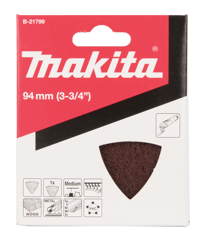 Abrasivo de Lana 94 Mm, 280G Makita B-21799 Mate pulido aluminio - Imagen 2