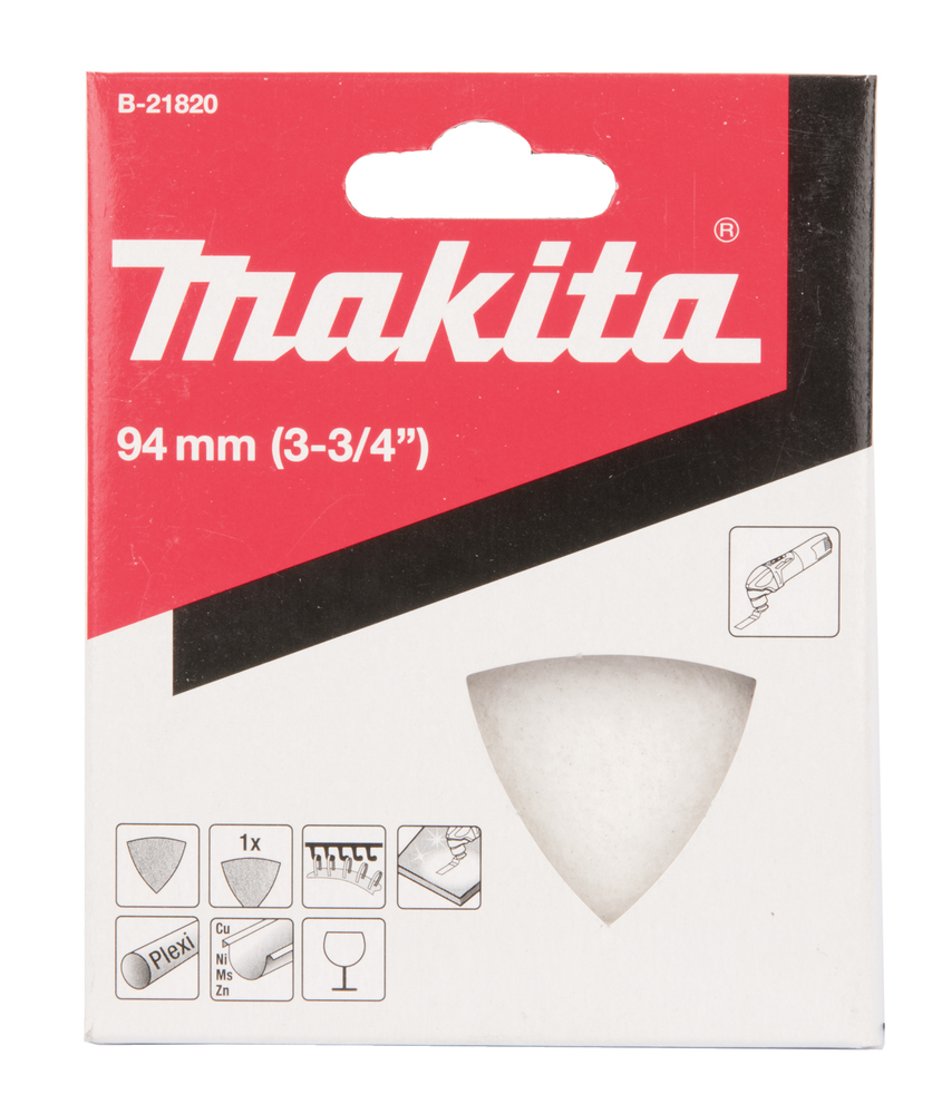Fieltro de Pulido Duro, 94 Mm Makita B-21820 abrasivo - Imagen 2