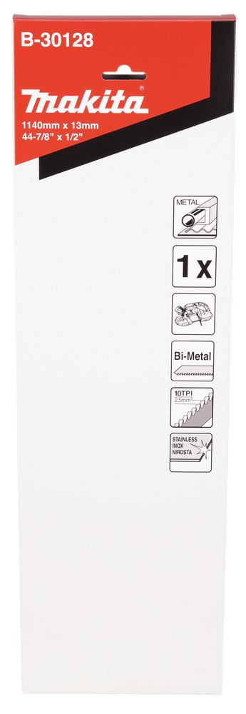 Sierra de Banda, Bim, 1140 X 13 X 0,5 Mm, 10 Tpi, 1 Piezas Makita B-30128 1140X13X0 Inox corte acero inoxidable - Imagen 3