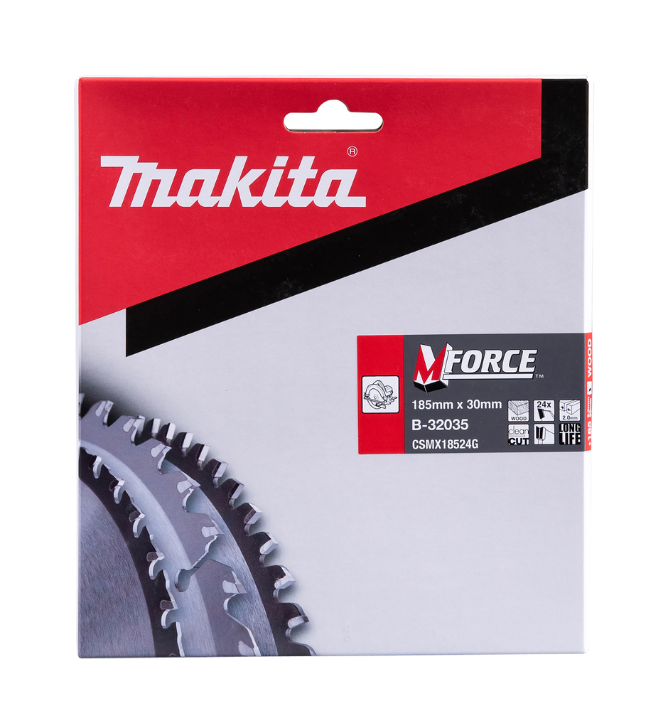 Disco Sierra Circular , M-parace T C T, 185 X 30 Mm, 24 D Makita B-32035 185X30 Mm corte - Imagen 3