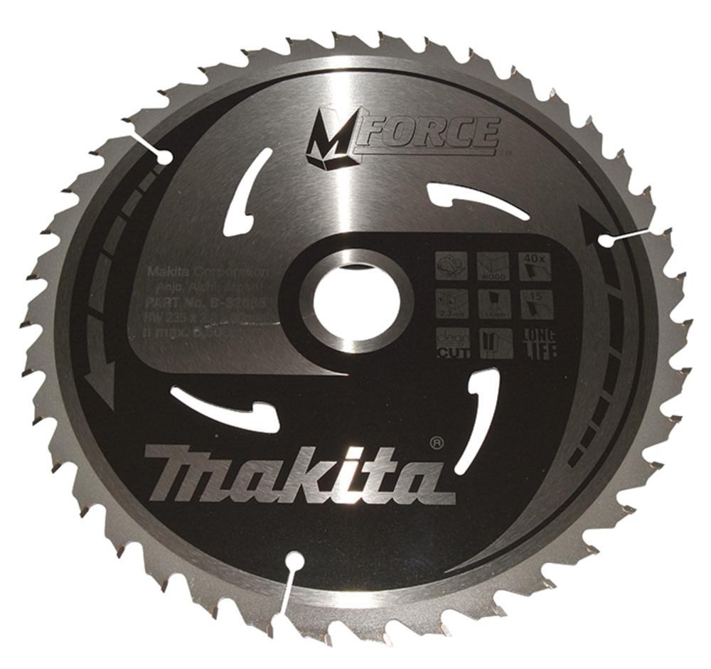 Disco Sierra Circular , M-parace T C T, 235 X 30 Mm, 40 D Makita B-32085 235X30 Mm corte