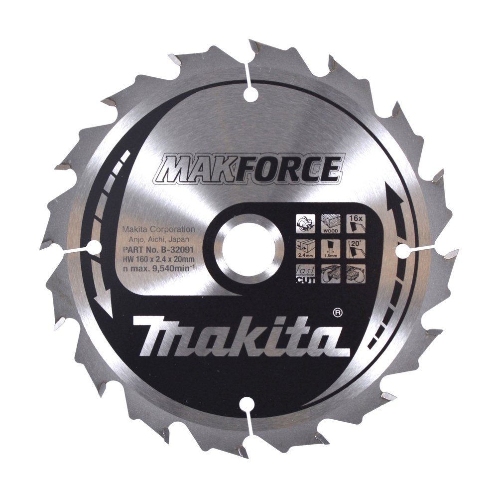 Disco Sierra Circular , Makparace T C T, 160 X 20 Mm, 16 D Makita B-32091 160X20 Mm corte