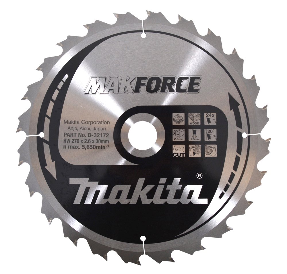 Disco Sierra Circular , Makparace T C T, 270 X 30 Mm, 24 D Makita B-32172 270X30 Mm corte
