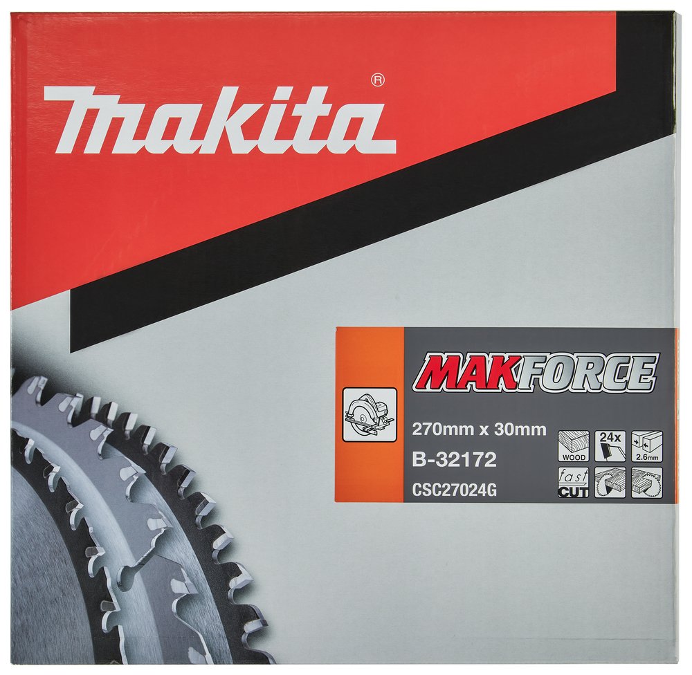 Disco Sierra Circular , Makparace T C T, 270 X 30 Mm, 24 D Makita B-32172 270X30 Mm corte - Imagen 2