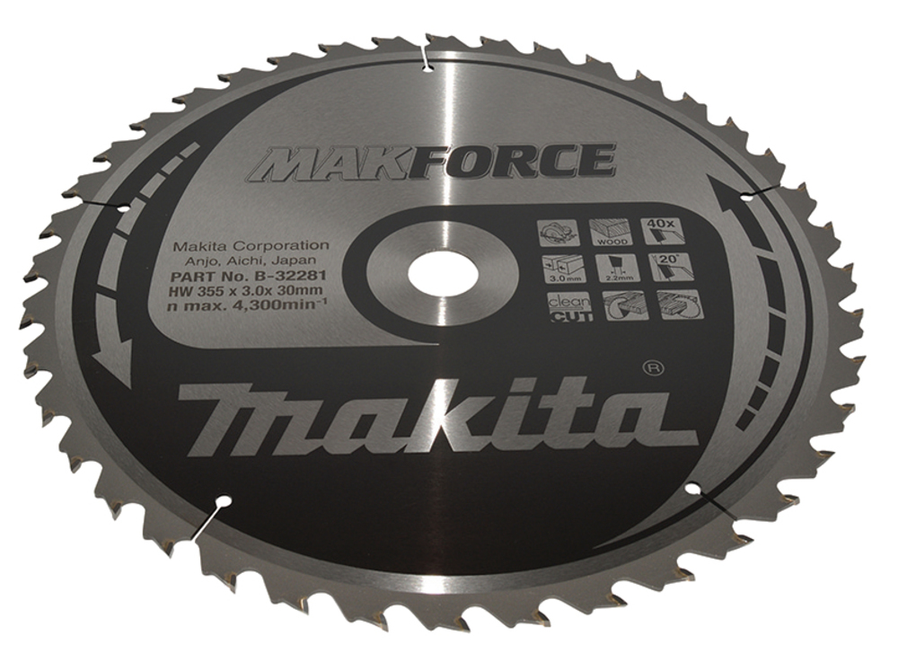 Disco Sierra Circular , Makparace T C T, 355 X 30 Mm, 40 D Makita B-32281 355X30 Mm corte