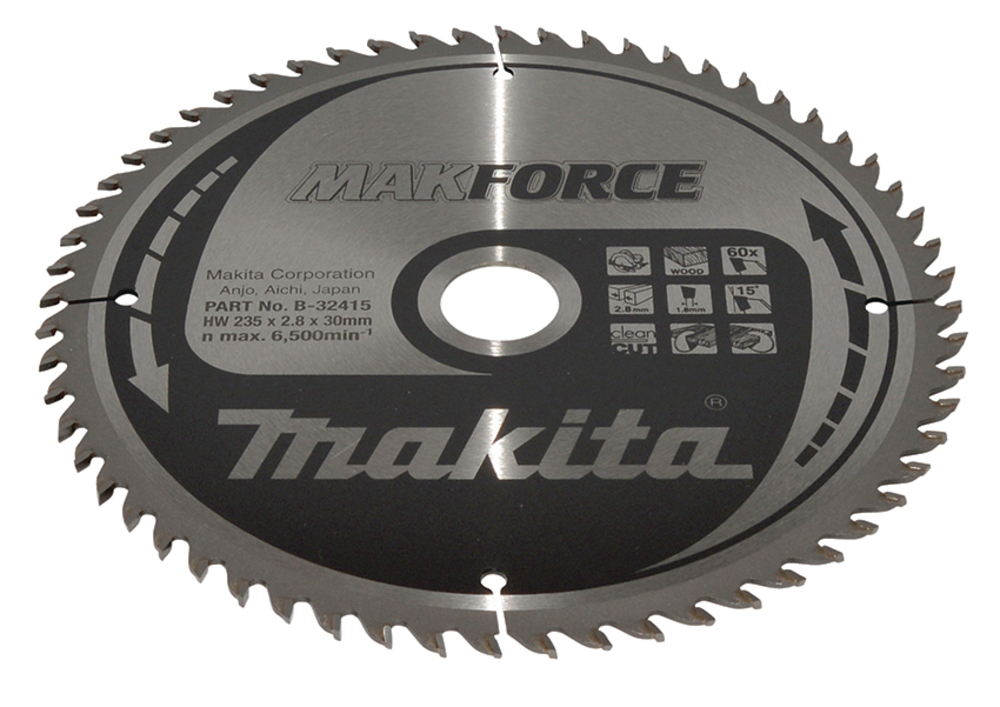 Disco Sierra Circular , Makparace T C T, 235 X 30 Mm, 60 D Makita B-32415 235X30 Mm corte