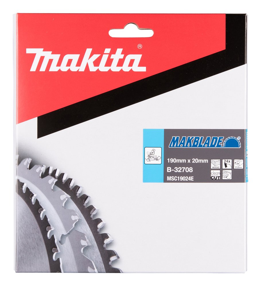 Disco Sierra Circular , Makblade T C T, 190 X 20 Mm, 24 D Makita B-32708 190X20 Mm corte - Imagen 3