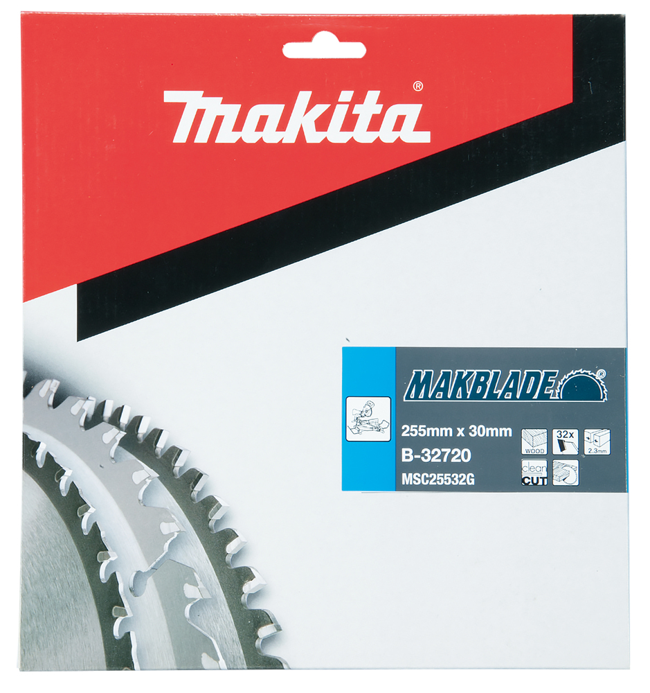 Disco Sierra Circular , Makblade T C T, 255 X 30 Mm, 32 D Makita B-32720 255X30 Mm corte - Imagen 2