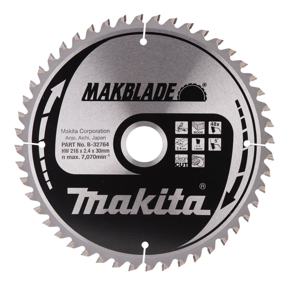 Disco Sierra Circular , Makblade T C T, 216 X 30 Mm, 48 D Makita B-32764 216X30 Mm corte