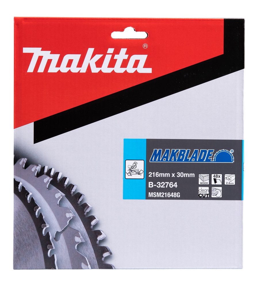 Disco Sierra Circular , Makblade T C T, 216 X 30 Mm, 48 D Makita B-32764 216X30 Mm corte - Imagen 3
