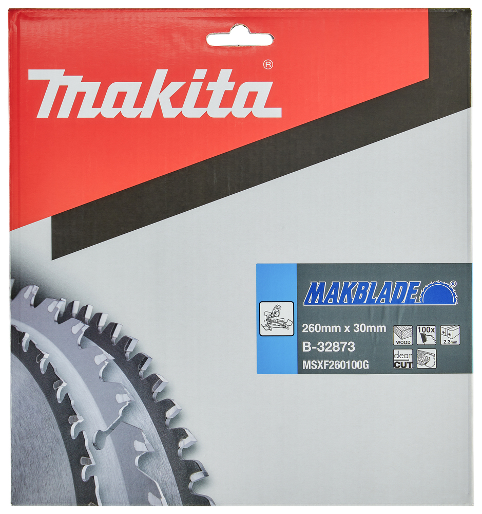 Disco Sierra Circular , Makblade T C T, 260 X 30 Mm, 100 D Makita B-32873 260X30 Mm corte - Imagen 3