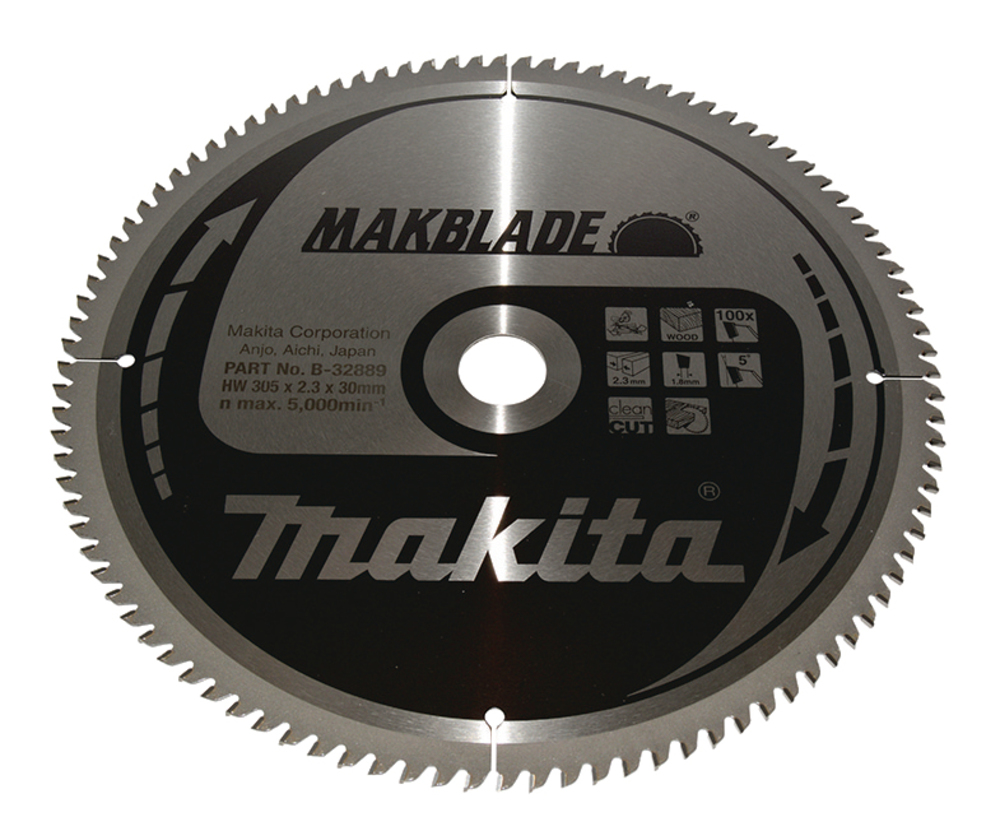 Disco Sierra Circular , Makblade T C T, 305 X 30 Mm, 100 D Makita B-32889 305X30 Mm corte