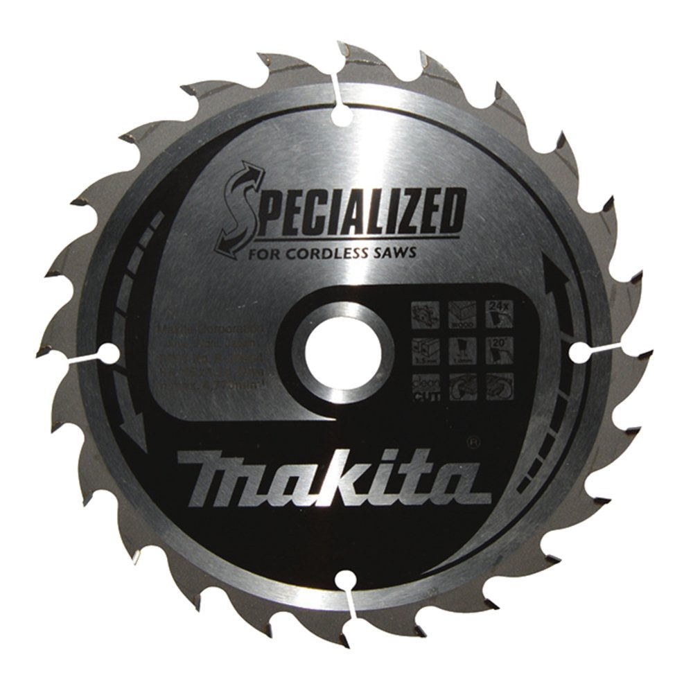 Disco Sierra Circular , Specialized T C T, 165 X 20 Mm, 24 D Makita B-32904 165X20 Mm corte