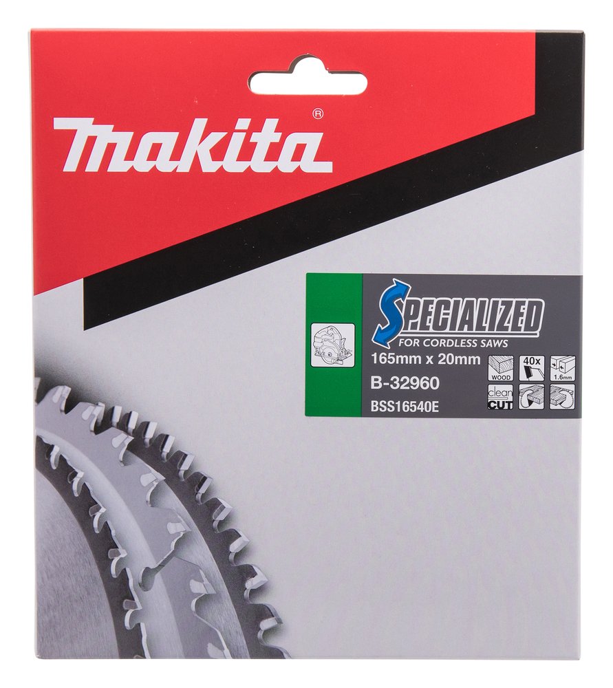 Disco Sierra Circular , Specialized T C T, 165 X 20 Mm, 40 D Makita B-32960 165X20 Mm corte - Imagen 3