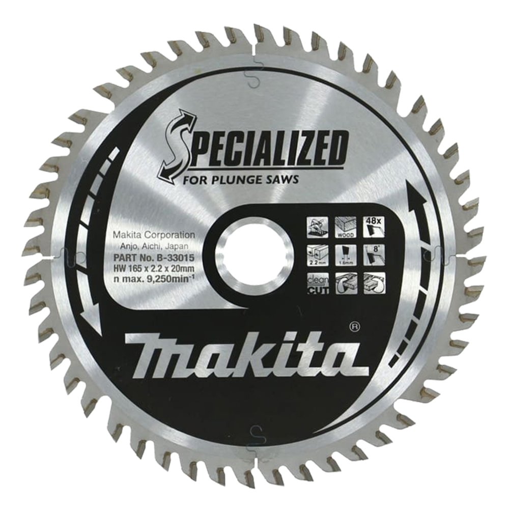Disco Sierra Circular , Specialized T C T, 20 X 165 Mm, 48T Makita B-33015 20X165 Mm corte