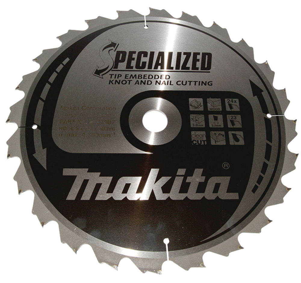 Disco Sierra Circular , Specialized T C T, 355 X 30 Mm, 24 D Makita B-33087 355X30 Mm corte