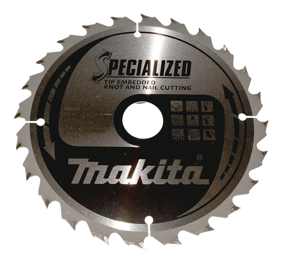 Disco Sierra Circular , Specialized T C T, 190 X 30 Mm, 24 D Makita B-33118 190X30 Mm corte