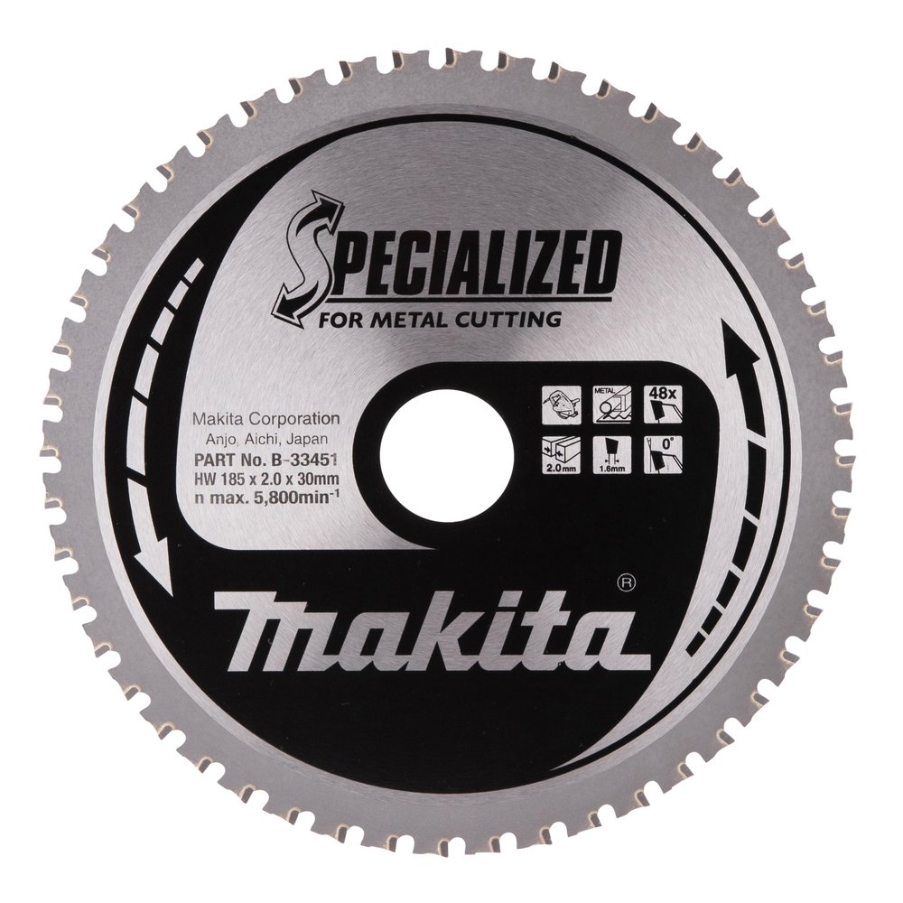 Disco Sierra Circular , Specialized T C T, 185 X 30 Mm, 48 D Makita B-33451 185X30 Mm Mate corte