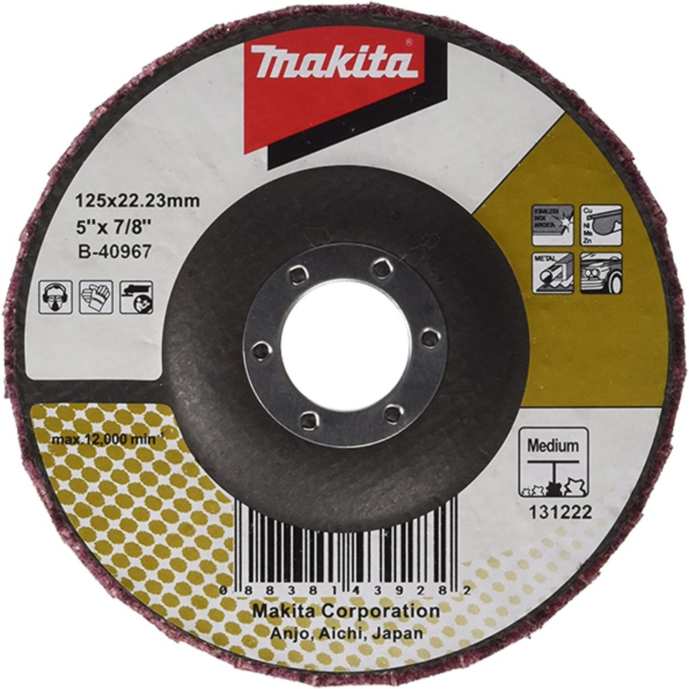 Disco de Láminas 125 X 22,23 Mm Makita B-40967 125X22 Inox trabajo metal acero inoxidable