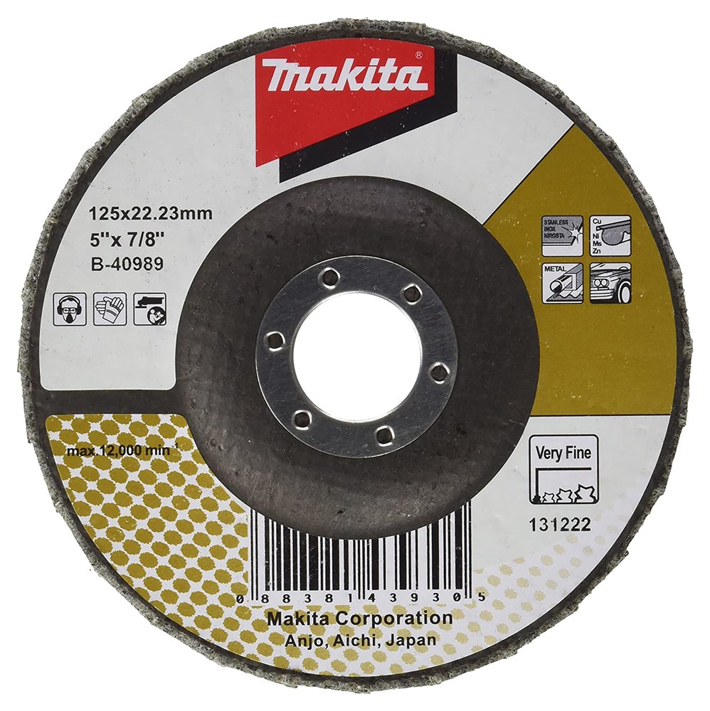 Disco de Láminas 125 X 22,23 Mm Makita B-40989 125X22 Inox trabajo metal acero inoxidable