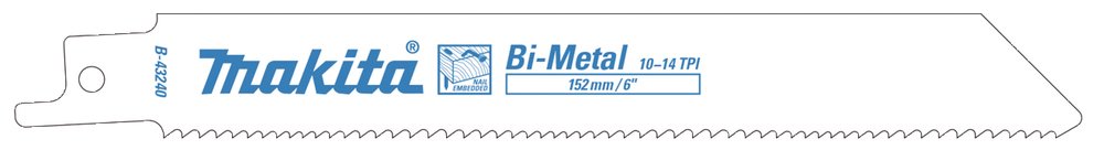 Sierra de Sable 152 X 0,9 Mm Makita B-43240 152X0 Mate corte aluminio