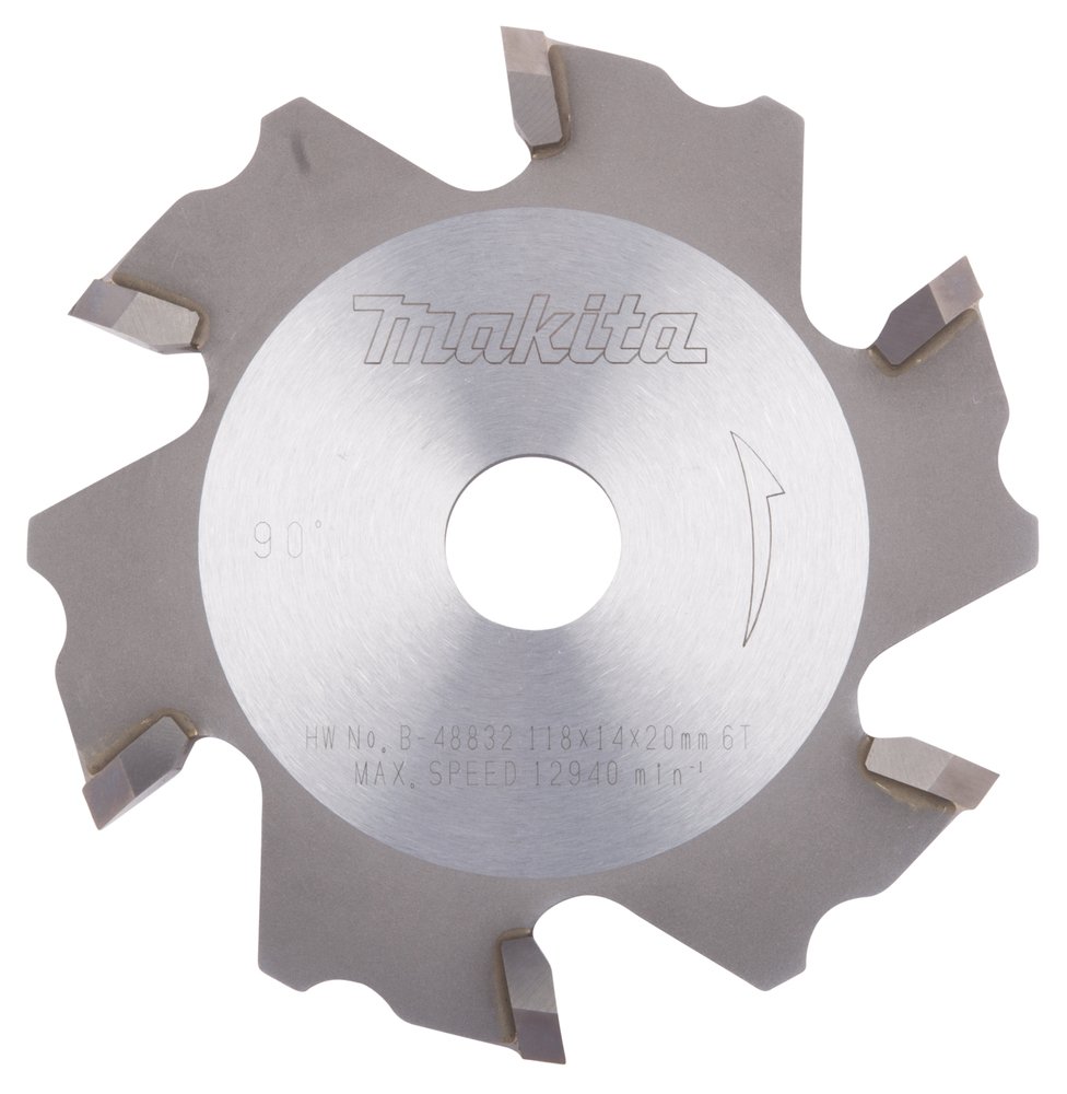 Disco Fresador T C T, 118 X 20 Mm, 6 D Makita B-48832 118X20 Mm corte aluminio