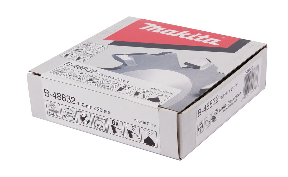 Disco Fresador T C T, 118 X 20 Mm, 6 D Makita B-48832 118X20 Mm corte aluminio - Imagen 2