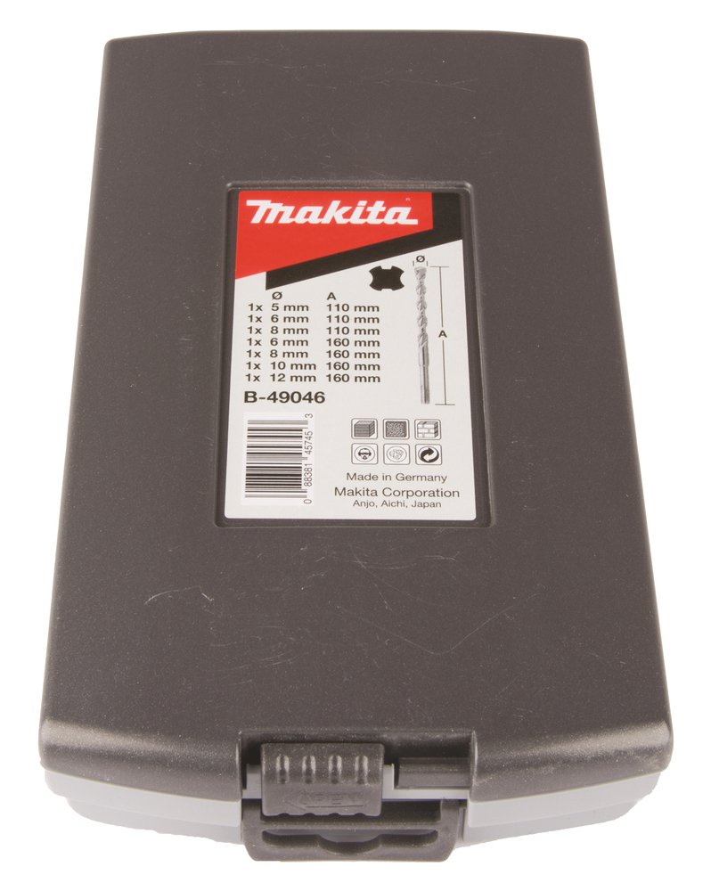 Juego de Brocas para Sds-plus Makita B-49046 8X110 Mm 12X160 Mm perforación fijación - Imagen 3