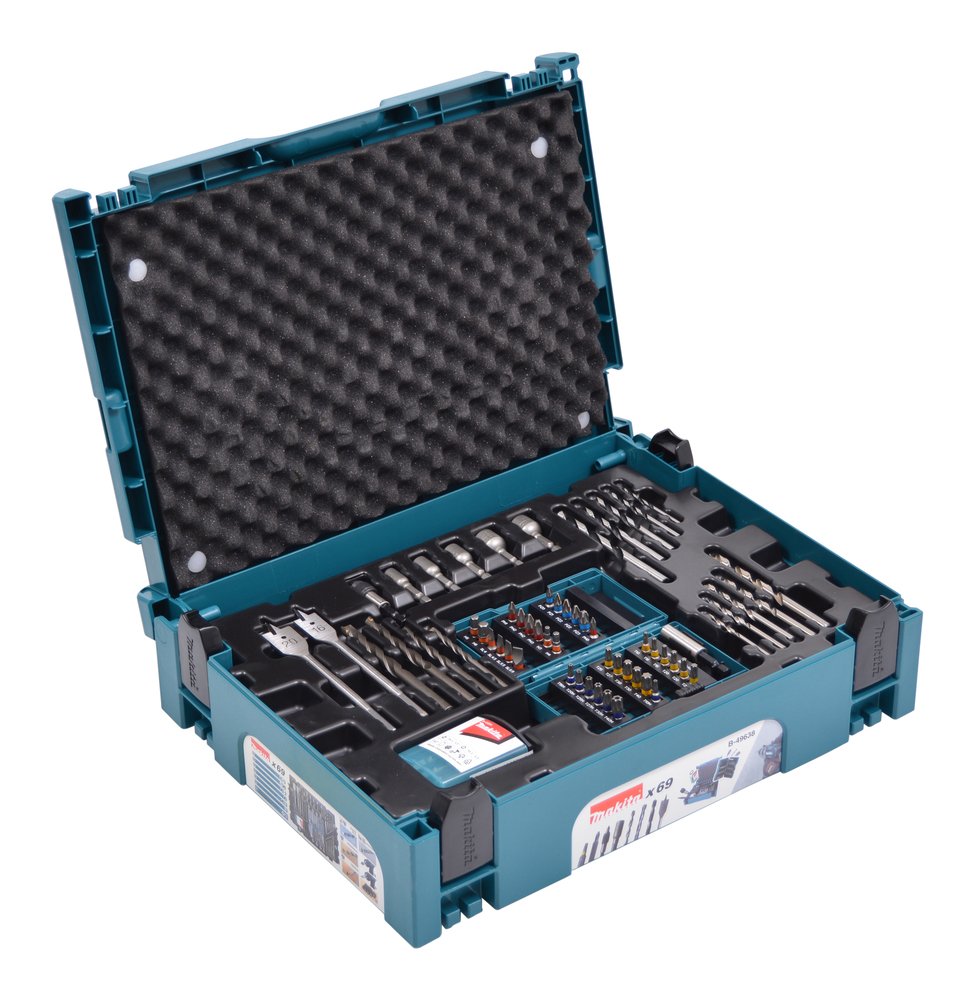 Maletín de Accesorios en Makpac 69 Pcs Makita B-49638 8 Mm 20 Mm perforación fijación - Imagen 3