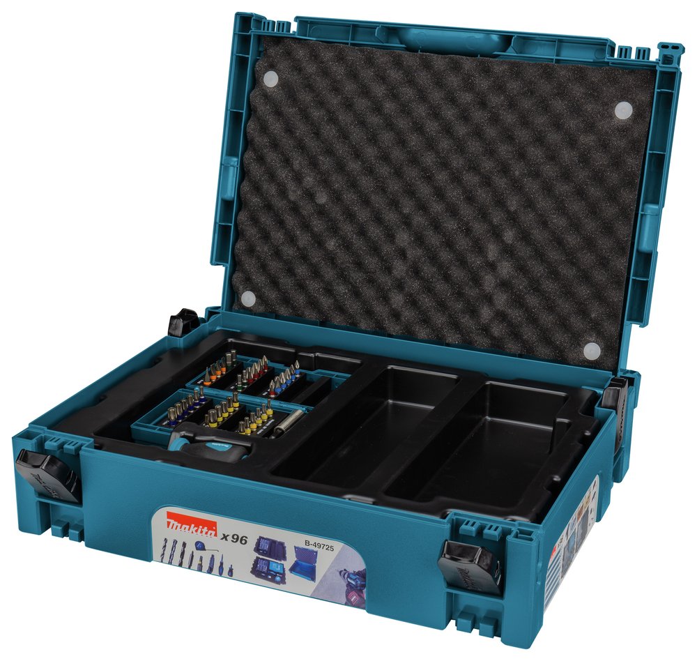 Set de Accesorios Makpac 96 Piezas Makita B-49725 1 M 10 Mm perforación fijación - Imagen 2