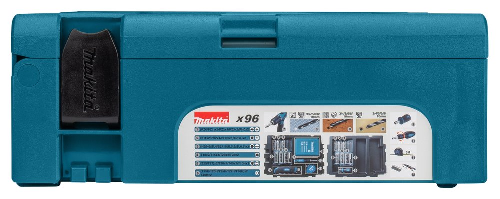 Set de Accesorios Makpac 96 Piezas Makita B-49725 1 M 10 Mm perforación fijación - Imagen 7