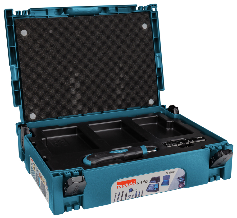 Maletín de Accesorios Makpac 116 Piezas Makita B-49884 10 Mm 25 Mm perforación fijación - Imagen 4