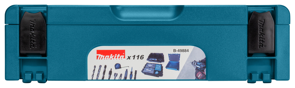 Maletín de Accesorios Makpac 116 Piezas Makita B-49884 10 Mm 25 Mm perforación fijación - Imagen 7