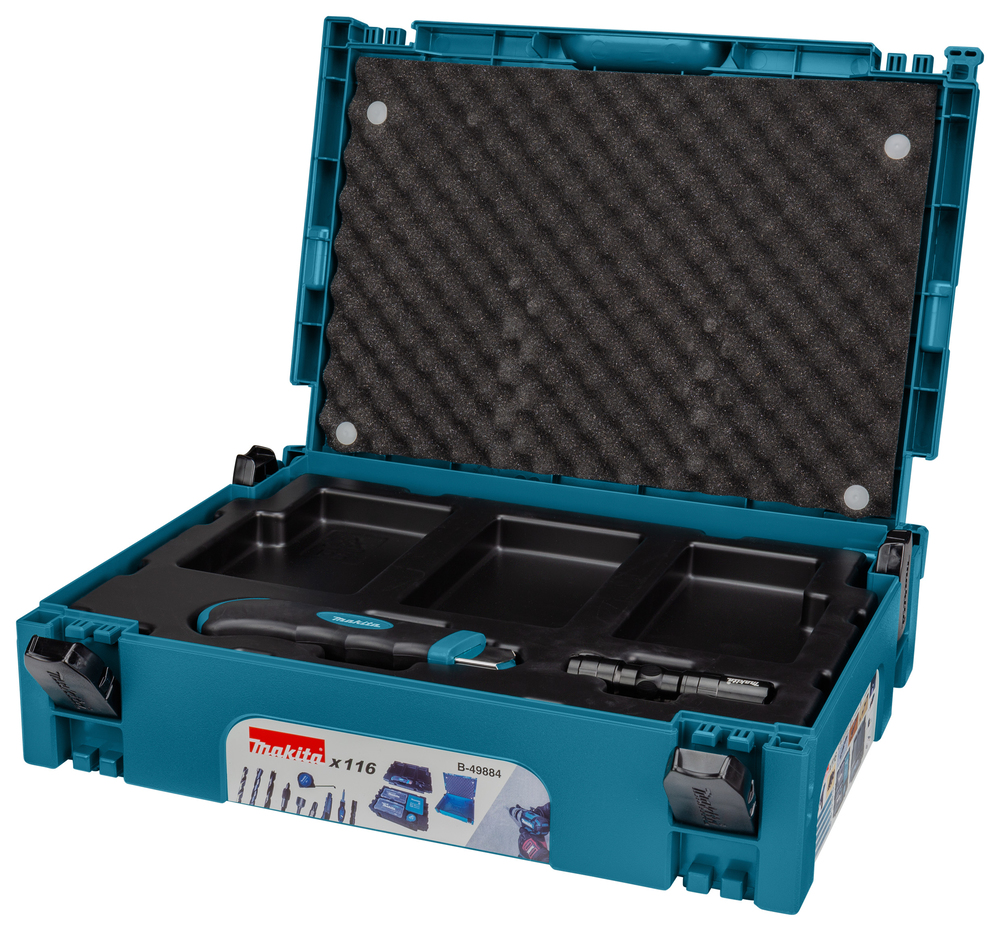 Maletín de Accesorios Makpac 116 Piezas Makita B-49884 10 Mm 25 Mm perforación fijación - Imagen 3