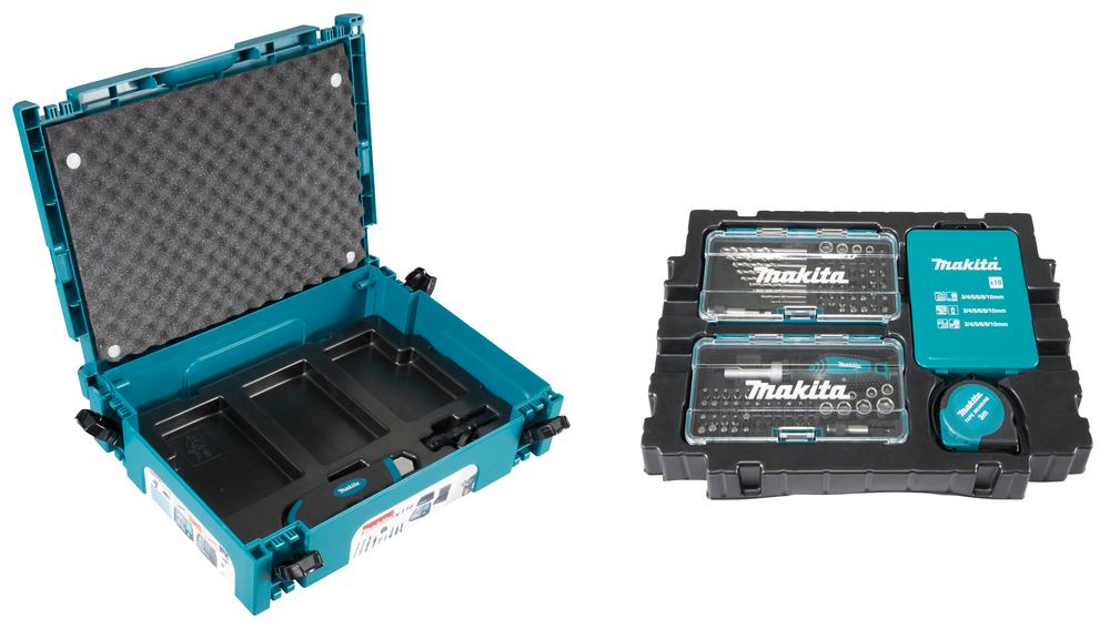 Maletín de Accesorios Makpac 116 Piezas Makita B-49884 10 Mm 25 Mm perforación fijación - Imagen 2