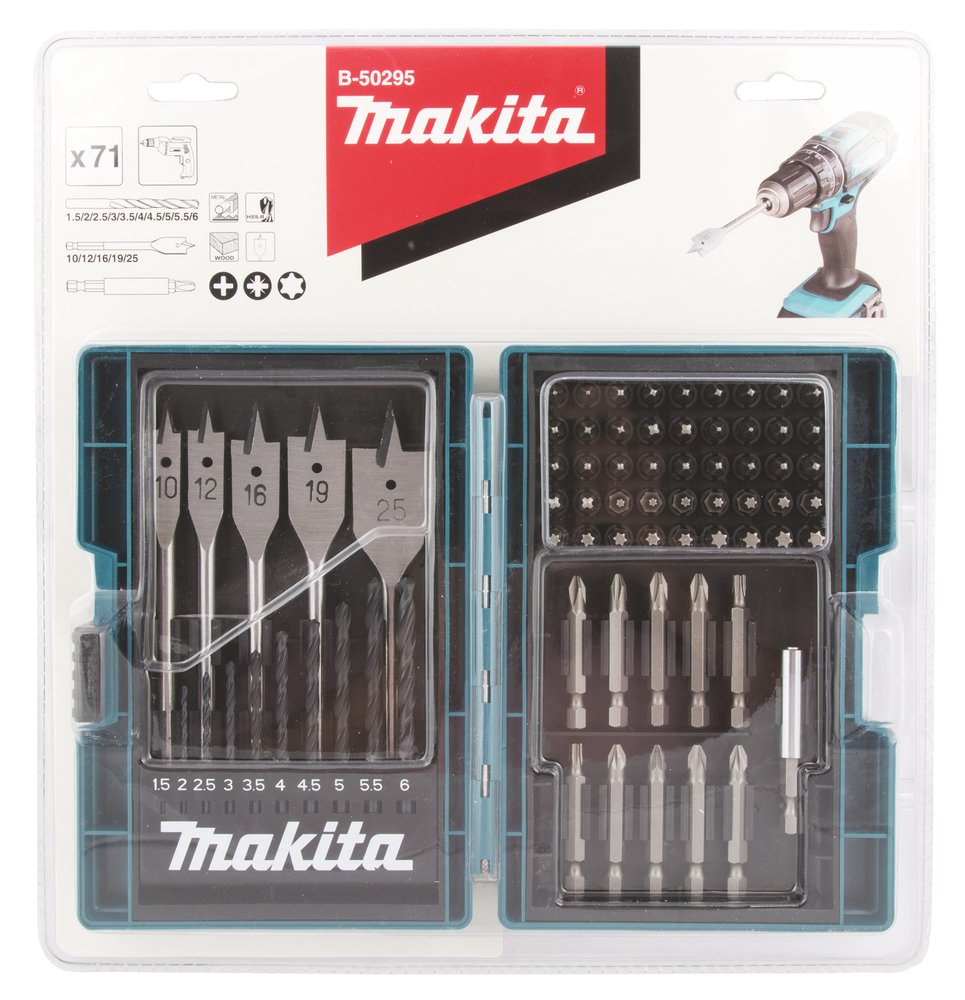 Estuche de Brocas y Puntas 71 Piezas Makita B-50295 6 Mm 25 Mm perforación fijación - Imagen 3