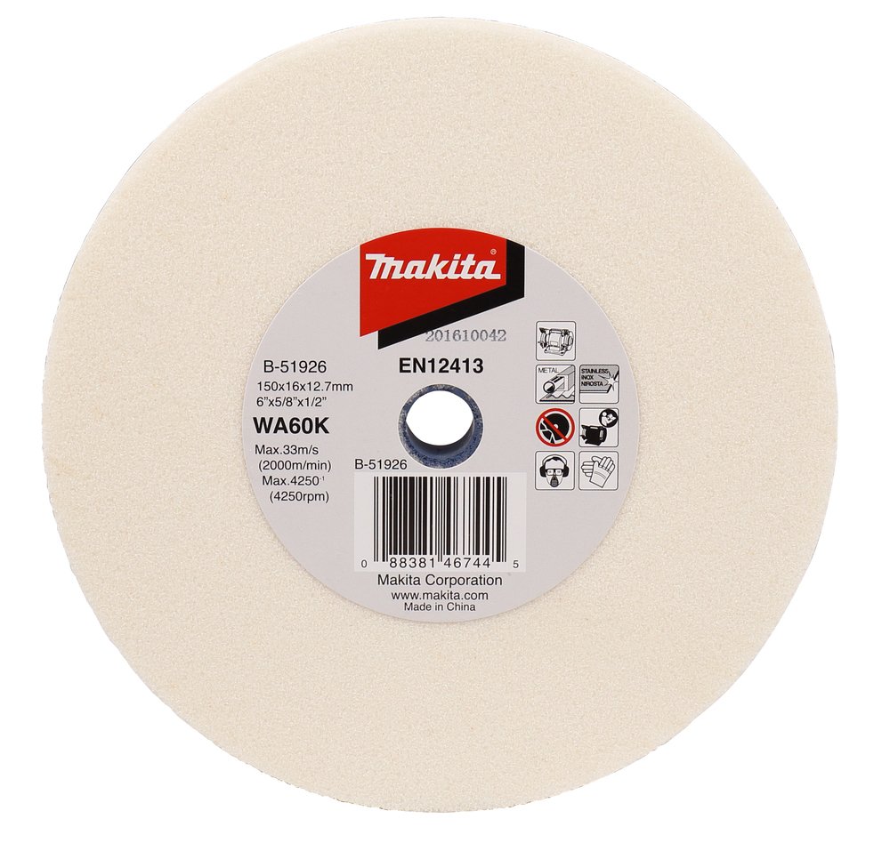 Disco Esmerilador 150 X 16 X 12,7 Mm, WA60K Makita B-51926 150X16X12 Inox trabajo metal acero inoxidable