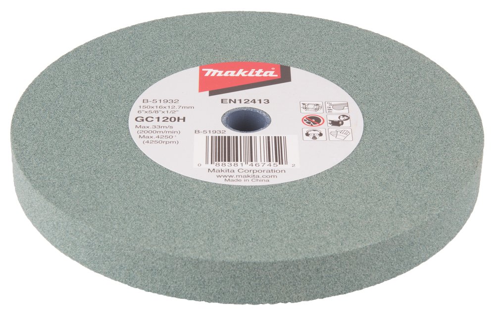 Disco Esmerilador 150 X 16 X 12,7 Mm, GC120H Makita B-51932 150X16X12 trabajo metal