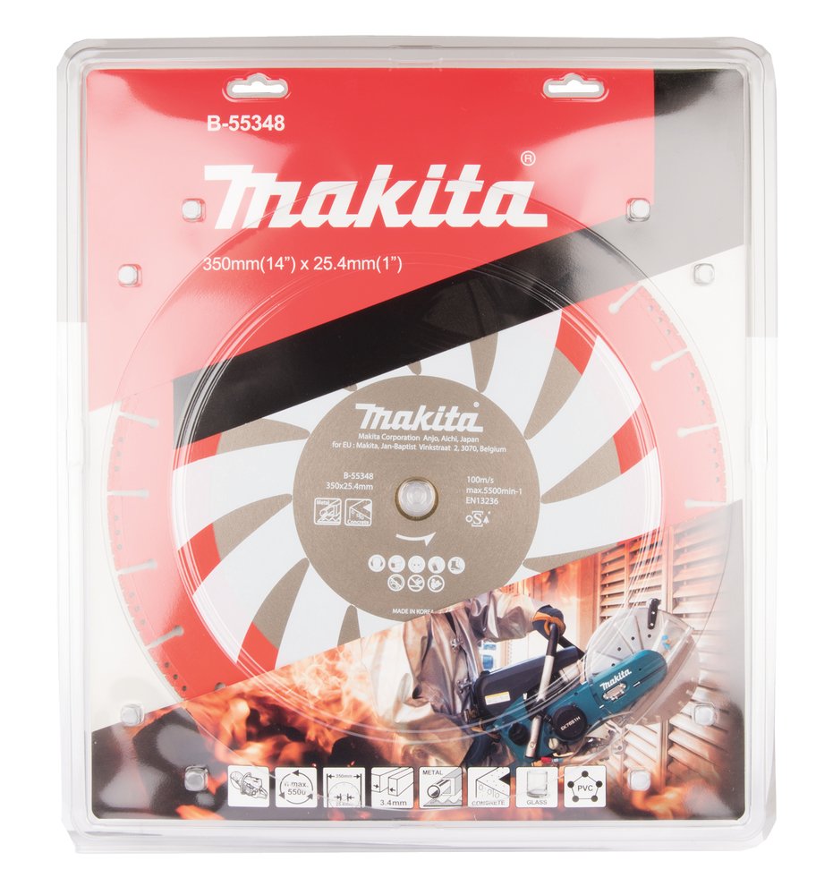 Disco de Diamante para 355 X 25,4 Mm Makita B-55348 355X25 altura máx. 3 m - Imagen 2