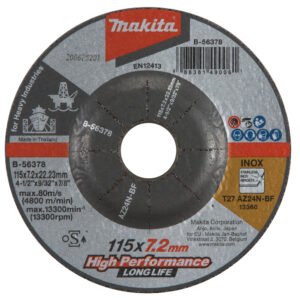 Disco Esmerilador 22,23 X 115 Mm Makita B-56378 23X115 Mm Inox trabajo metal acero inoxidable